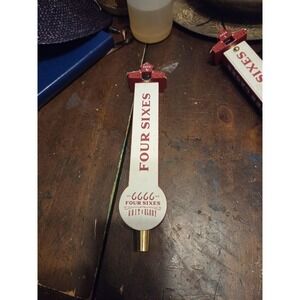 Four Sixes Grit & Glory Amber Lager Beer Tap Handle Red Barn Top Texas